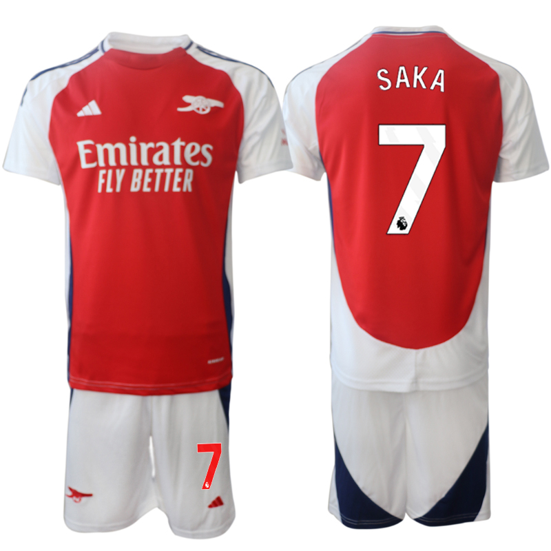 Men 2024-2025 Club Arsenal home Red #7 Soccer Jersey